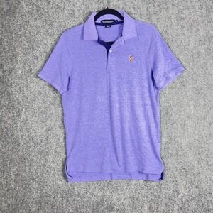 US Polo Assn Luxury Feel Polo Shirt Purple Short Sleeve Pony Logo Mens Small